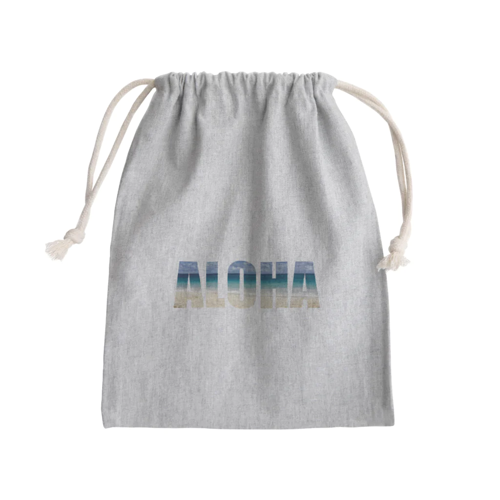 aloha808mahaloのALOHA × ビーチ＠ハワイ Mini Drawstring Bag