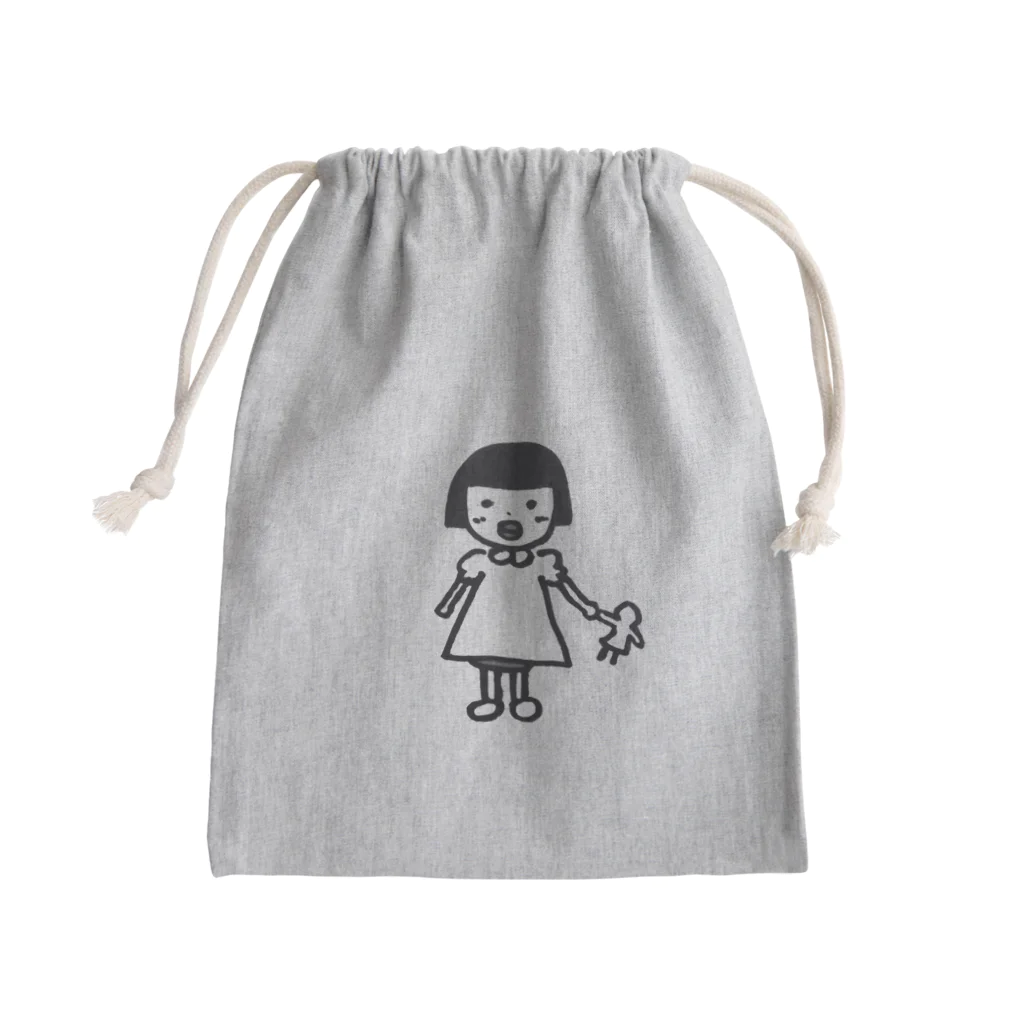 さくら茶のレトロな子供 Mini Drawstring Bag