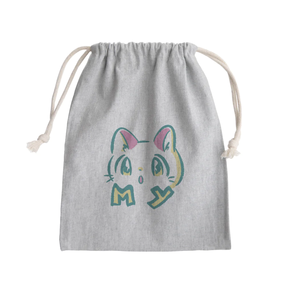 微々子(Viviko)のMYまるねこちゃん Mini Drawstring Bag