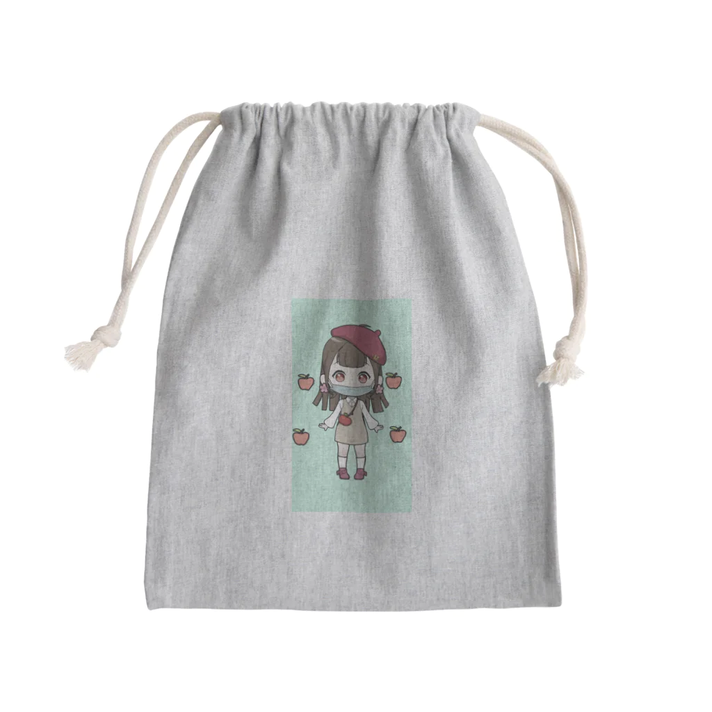 ありんこプロダクションの青リンゴちゃん（みかんが好き！） Mini Drawstring Bag