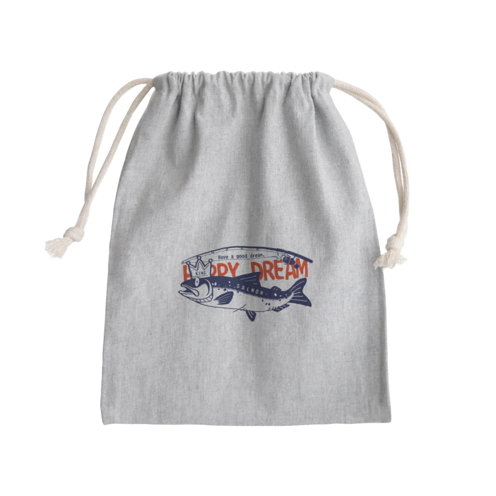 イラスト MONYAAT のサーモン サモタンの夢    ちいさめ Mini Drawstring Bag