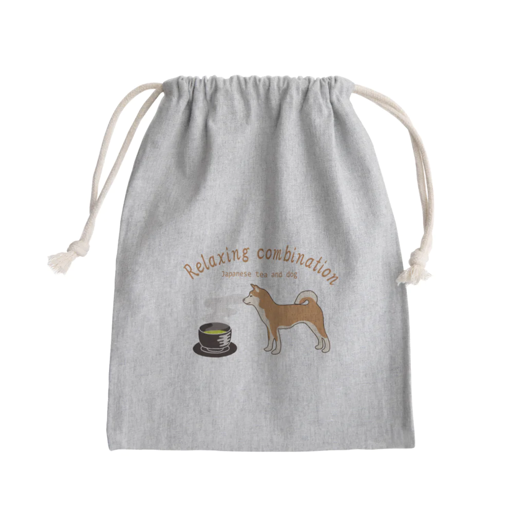 キッズモード某の日本の犬とお茶  Mini Drawstring Bag