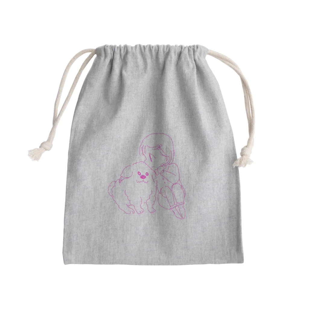 かわいいのお店by音花ぷにものいぬとおんなのこ Mini Drawstring Bag