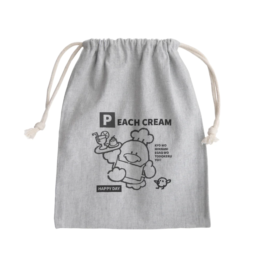 ファンシーはにゅまるマートのPEACH CREAM ファンシーペンギン Mini Drawstring Bag