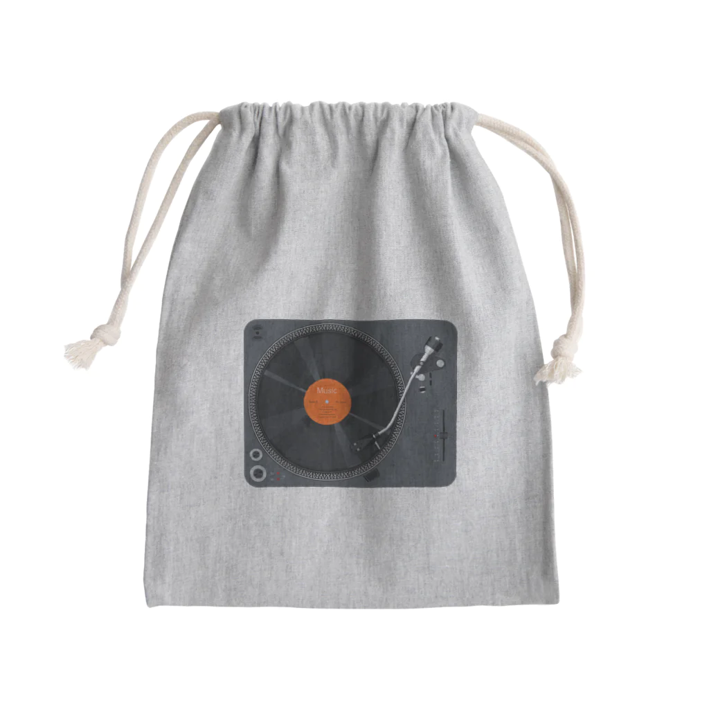 kimchinのクールなターンテーブル Mini Drawstring Bag