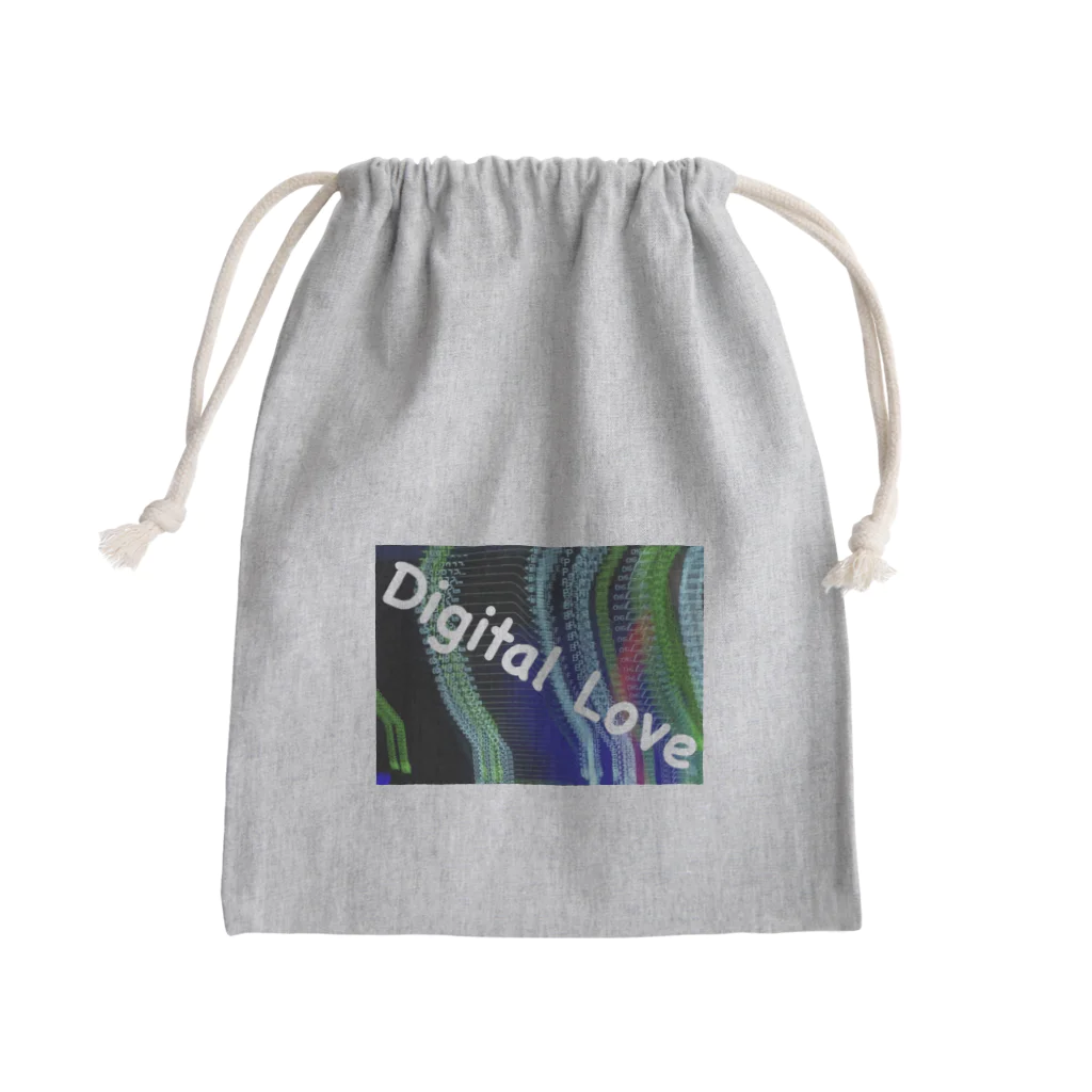 𝙉𝙤𝙗𝙪’𝙨 𝙁𝙖𝙘𝙩𝙧𝙮のDigital Love Mini Drawstring Bag