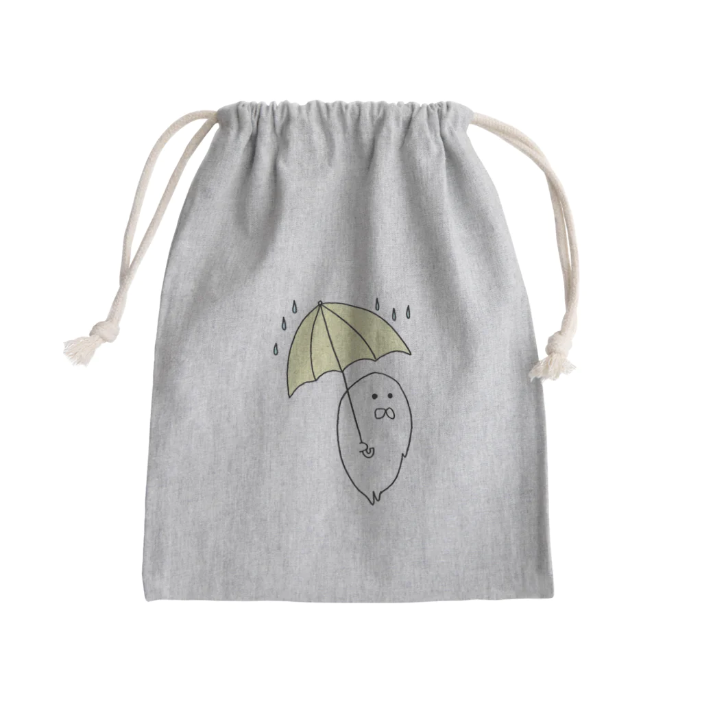 ぺちぺち工房 Pechi Pechi Atelierのあめふりあざらし Mini Drawstring Bag