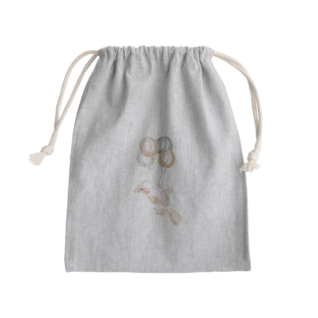 bearskissのふうせんいるか Mini Drawstring Bag