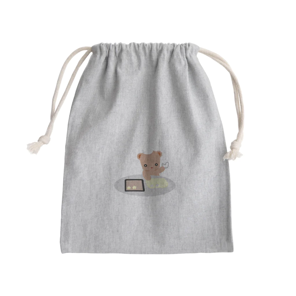 ほぼ動物園のクッキーとクマさん Mini Drawstring Bag