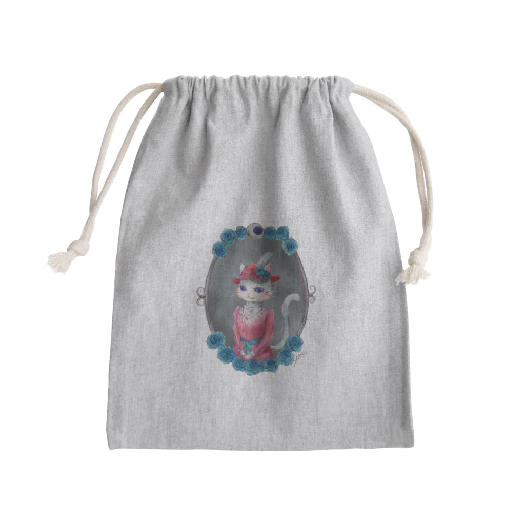 HARUのキャットレディの肖像画 Mini Drawstring Bag