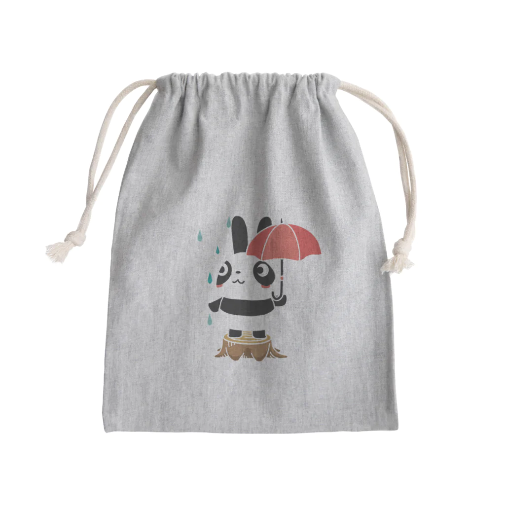 イラスト MONYAAT のラビットパンダ Mini Drawstring Bag