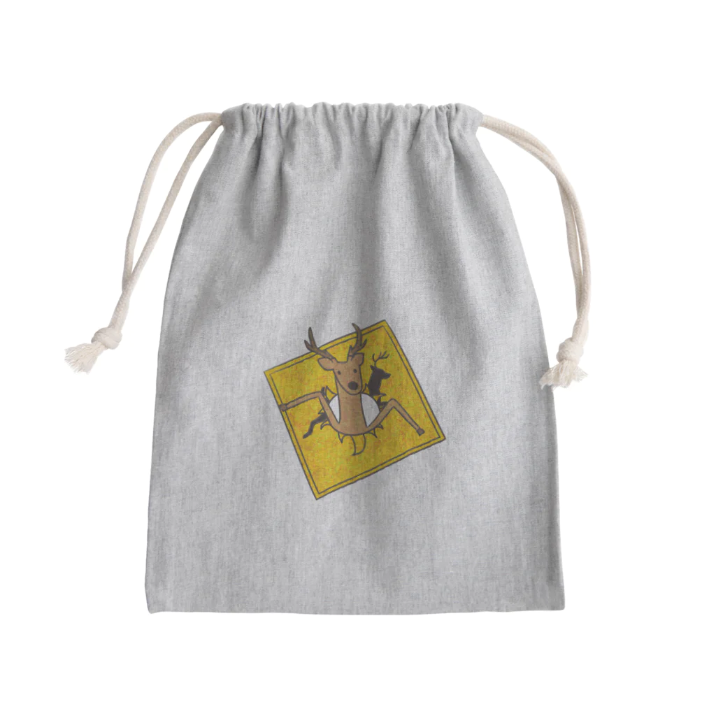 penpenlaboの動物注意シカ Mini Drawstring Bag