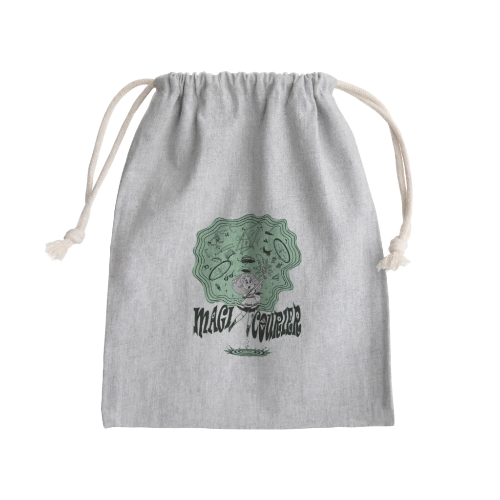 nidan-illustrationの“MAGI COURIER” green #1 Mini Drawstring Bag