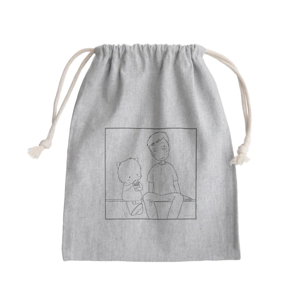 @Q_micのなっちゃんとはく Mini Drawstring Bag