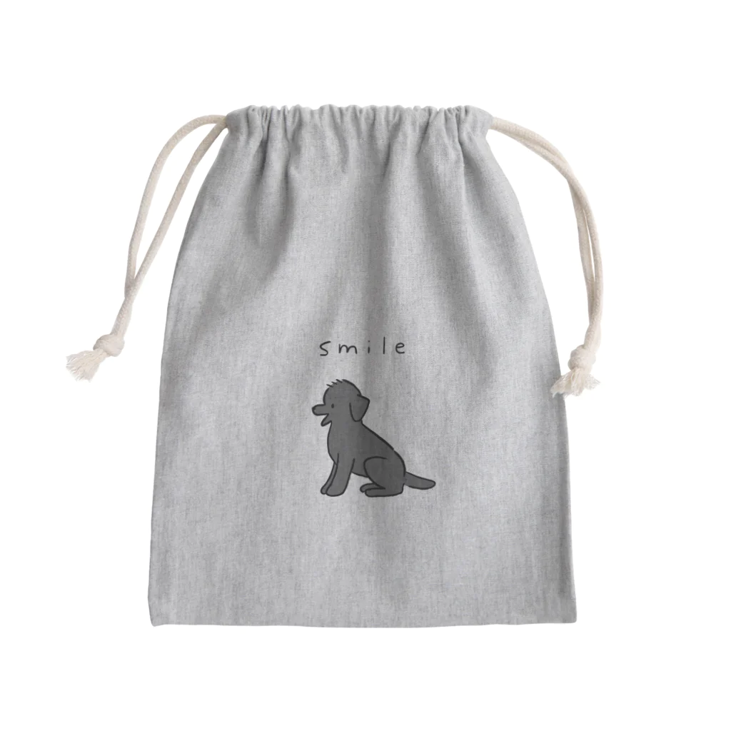 あかべ子's ゆるいどうぶつたちのトイプーのスマイル(ブラック) Mini Drawstring Bag