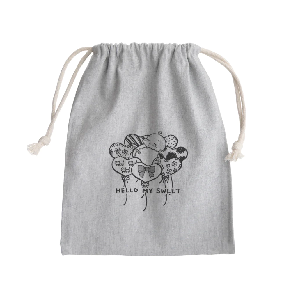 にのうで🥟🥟🥟のふわふわ赤ちゃん Mini Drawstring Bag