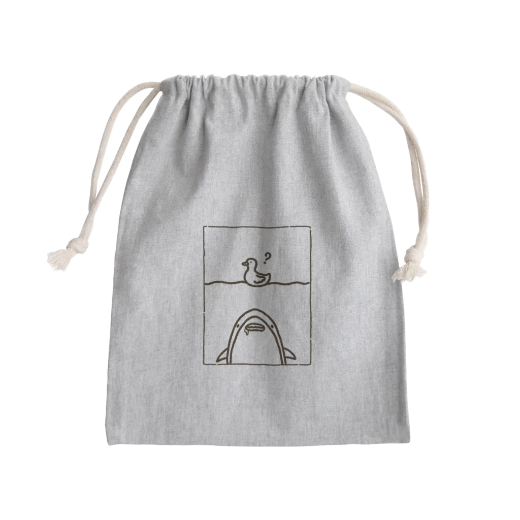 もるめっく（サメイラスト）の海の底からサメちゃん Mini Drawstring Bag