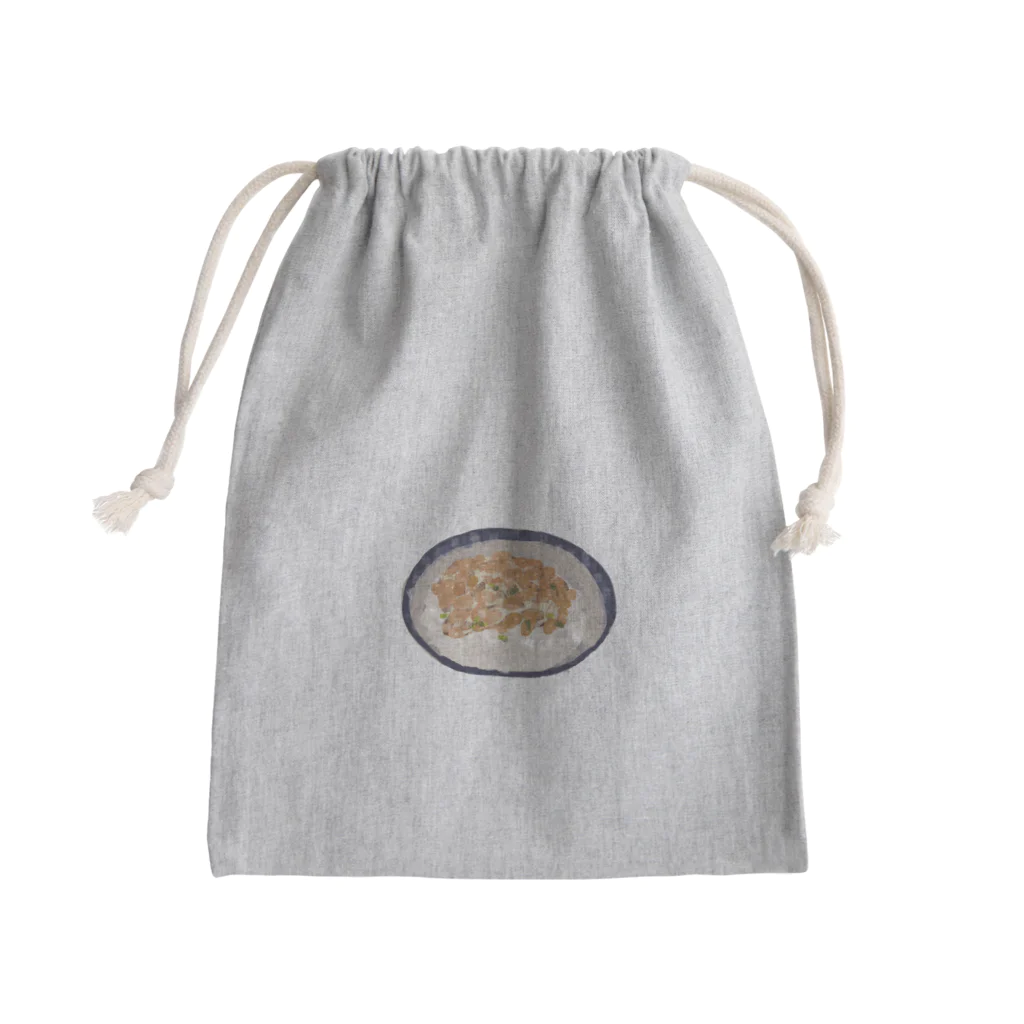 Happy circle online shopの納豆 Mini Drawstring Bag