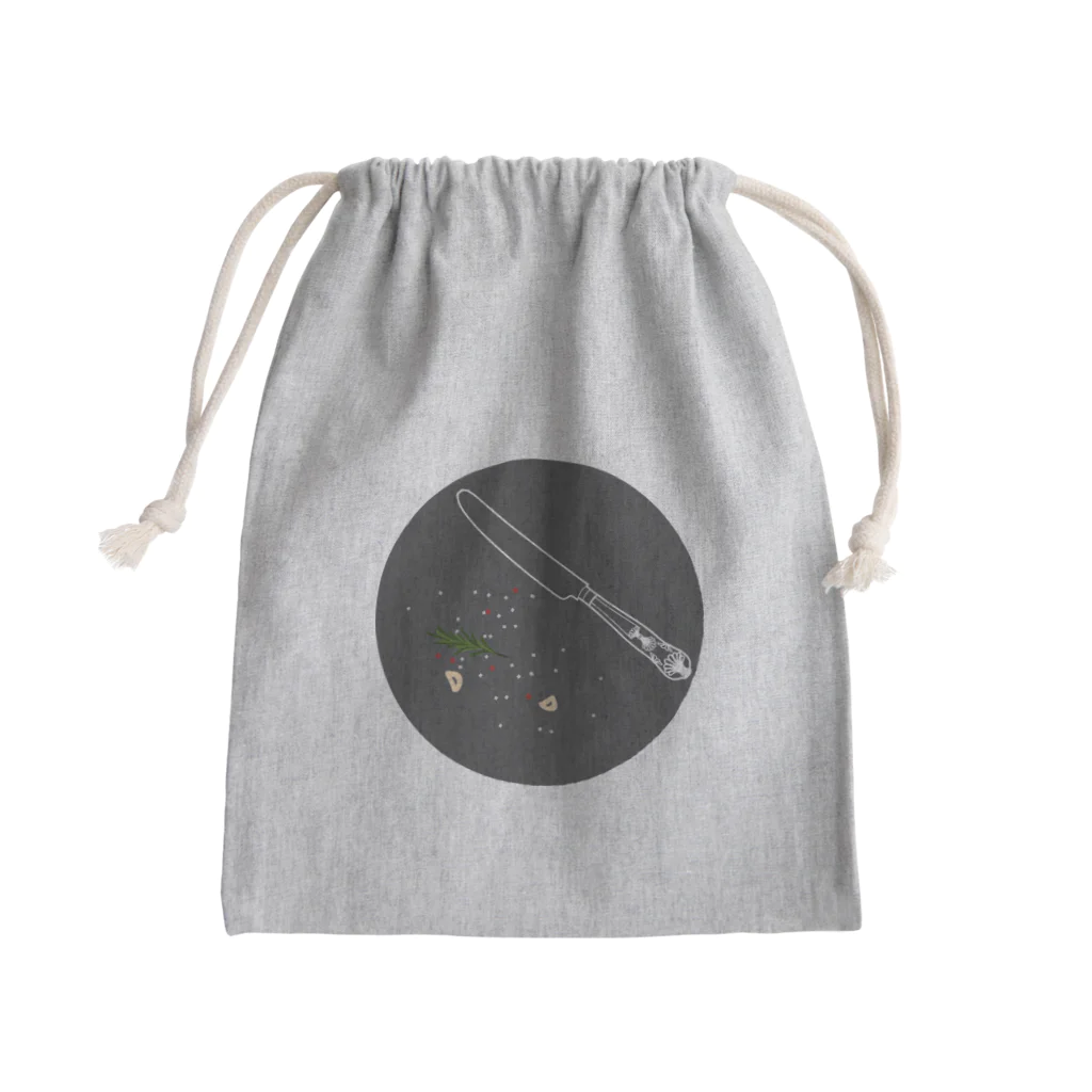六三八デザイン室のdinner-niku Mini Drawstring Bag
