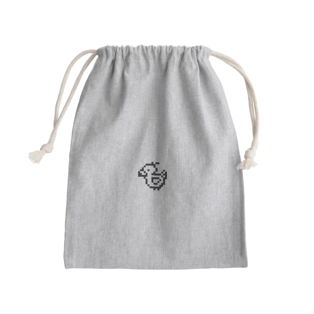 ユルドット.comのモノクロDodoちゃん Mini Drawstring Bag
