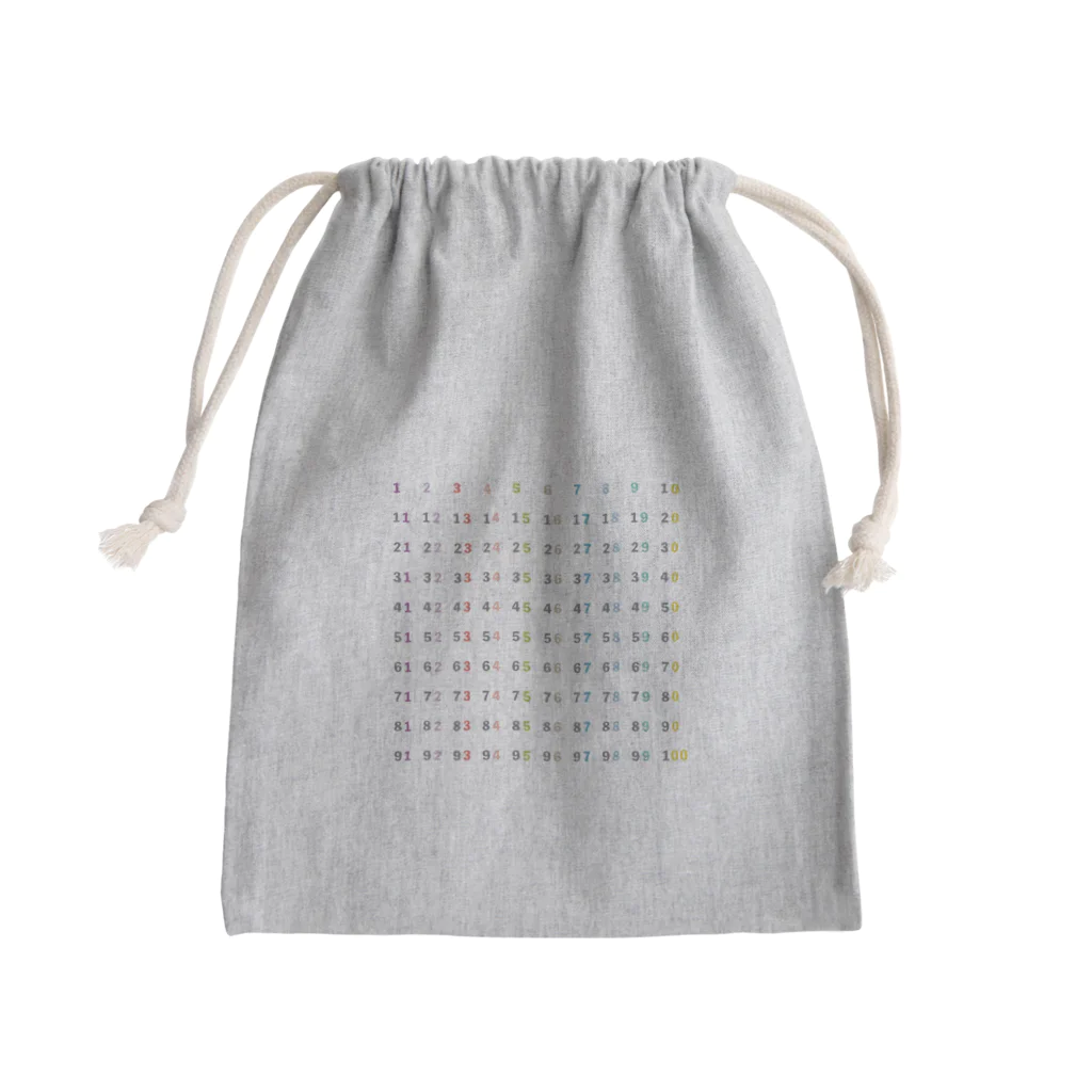 cheerful.designの1から100 Mini Drawstring Bag