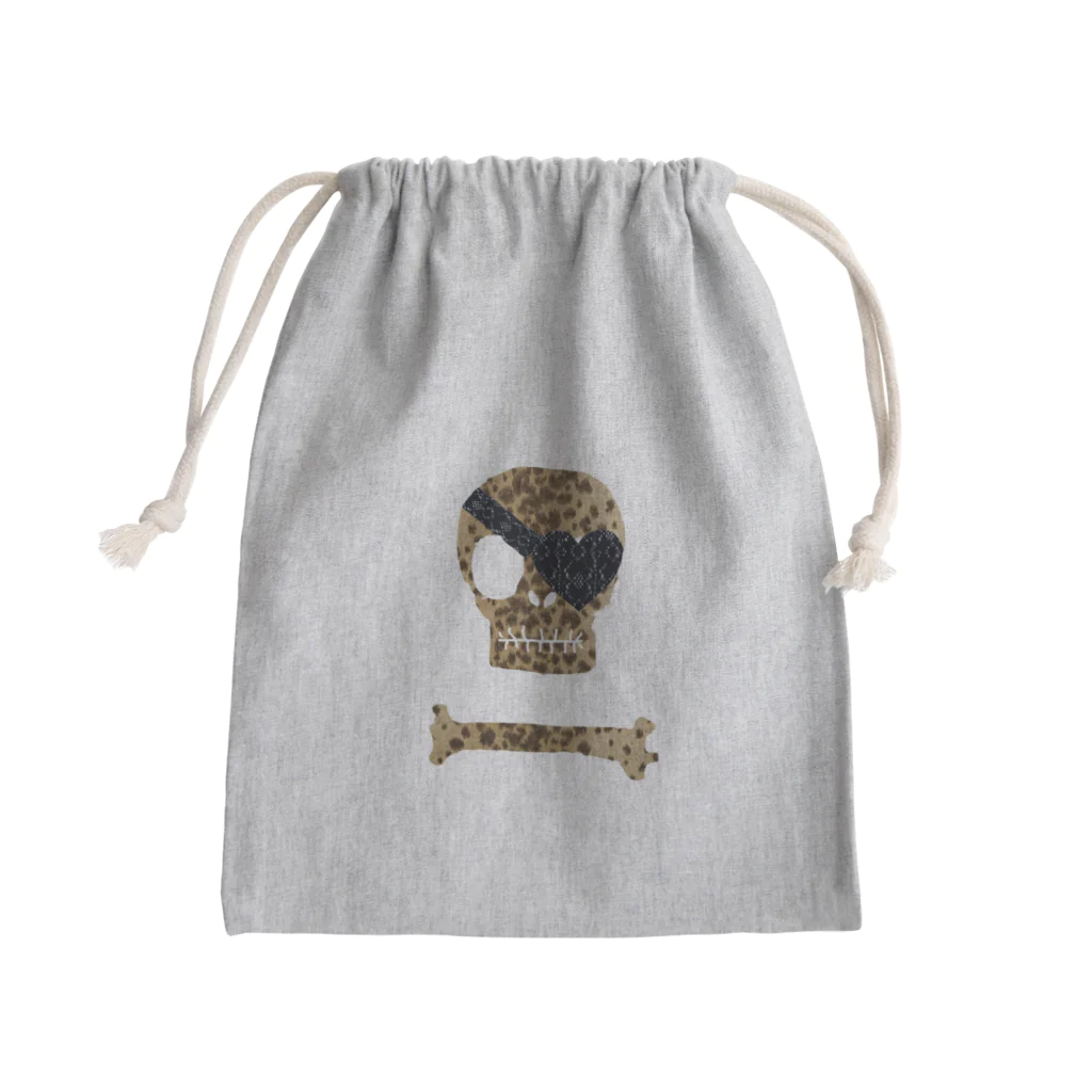 水彩屋の骸骨💀レース眼帯 Mini Drawstring Bag