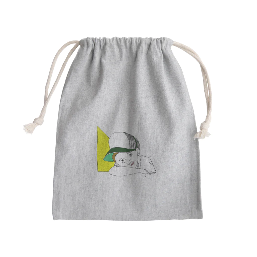 吉村卓也のだらっと巾着 Mini Drawstring Bag