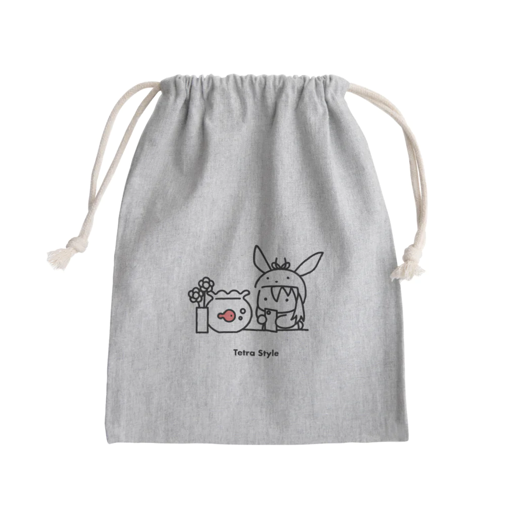 Tetra Styleの金魚（モカ） Mini Drawstring Bag