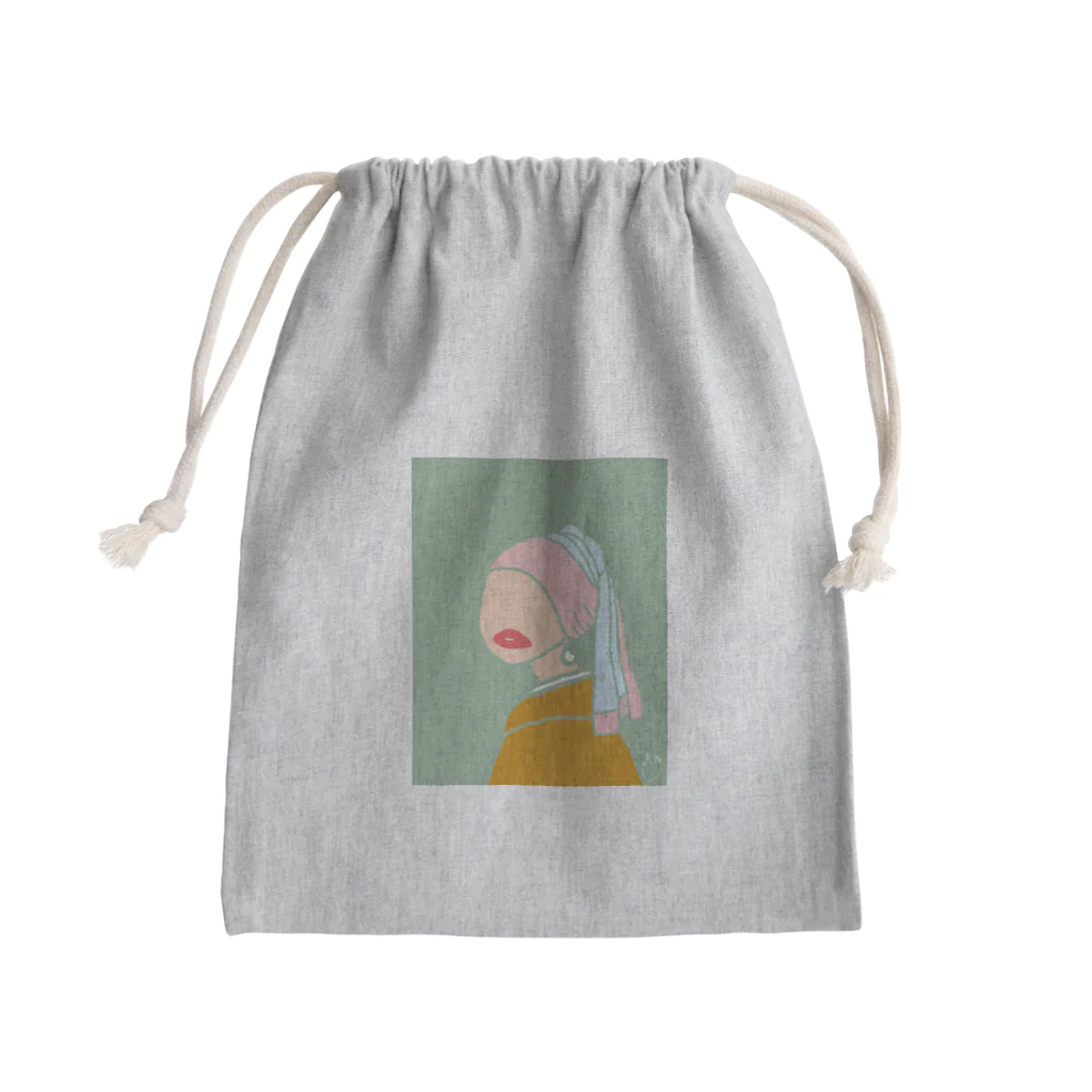 shix2のパールのお姉さん(グリーン) Mini Drawstring Bag