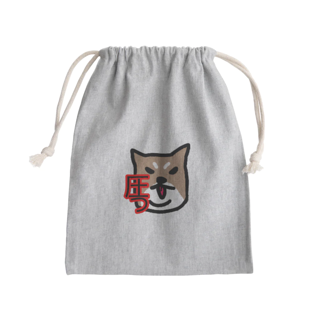 参謀長の丹頂鶴の圧の強い妻犬。 Mini Drawstring Bag