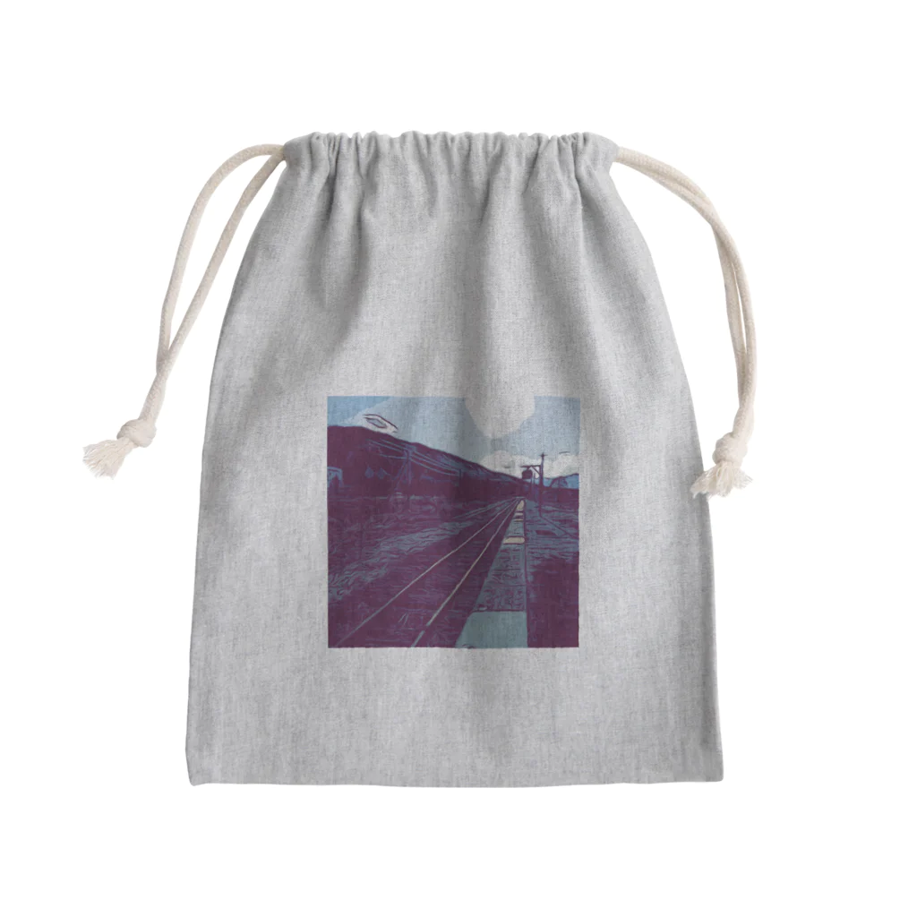 わらしゃんどの線路は続くよどこまでも Mini Drawstring Bag