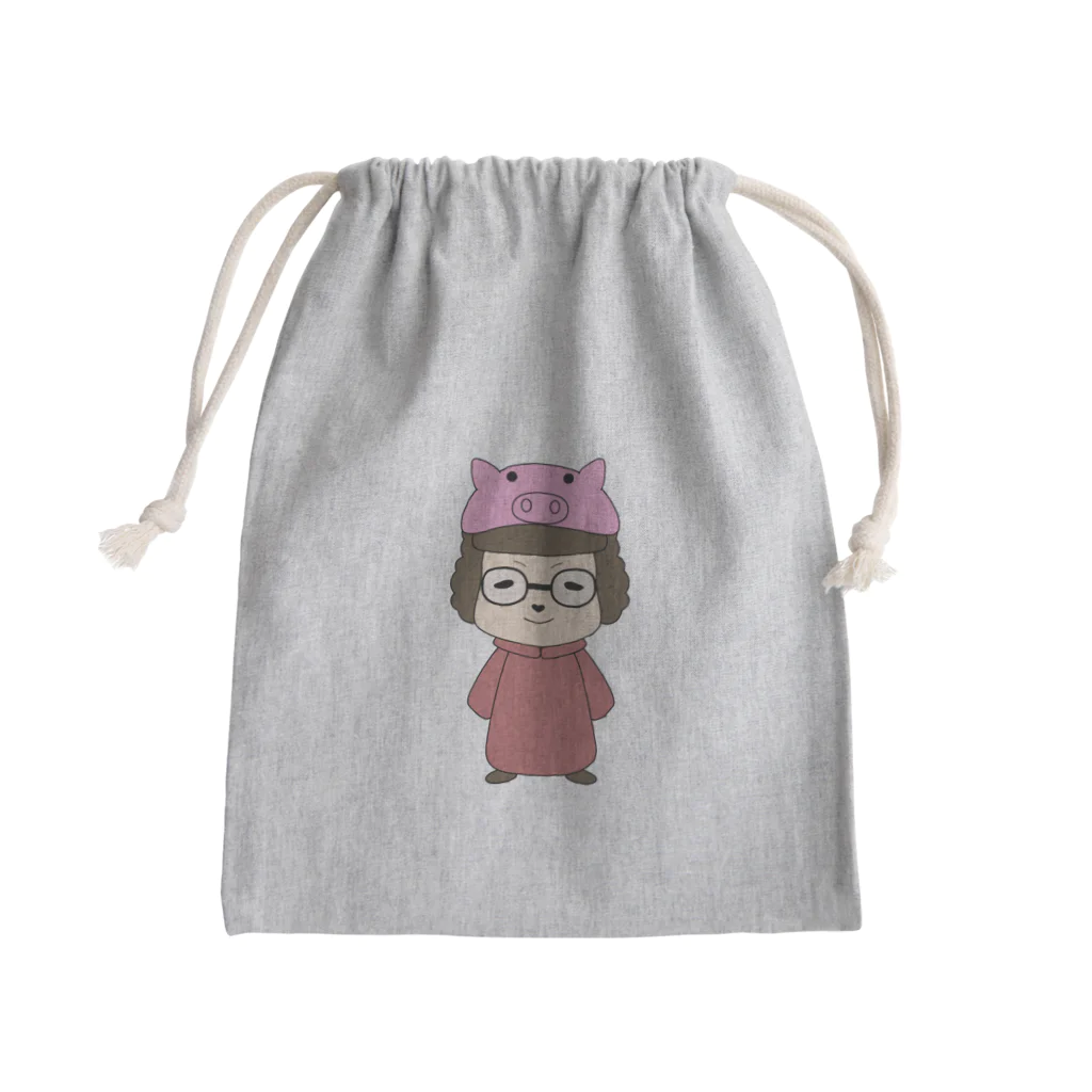 爆笑会コーポレーションのかおねーさんグッズ☆ Mini Drawstring Bag