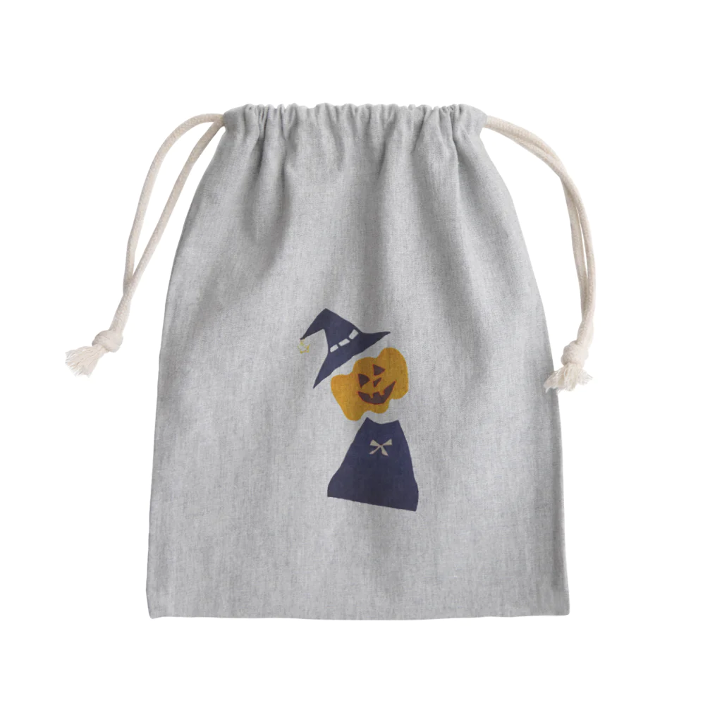 NANO_CARDSのニコニコかぼちゃ Mini Drawstring Bag