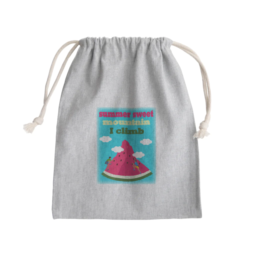 キッズモード某のスイカクライミング Mini Drawstring Bag