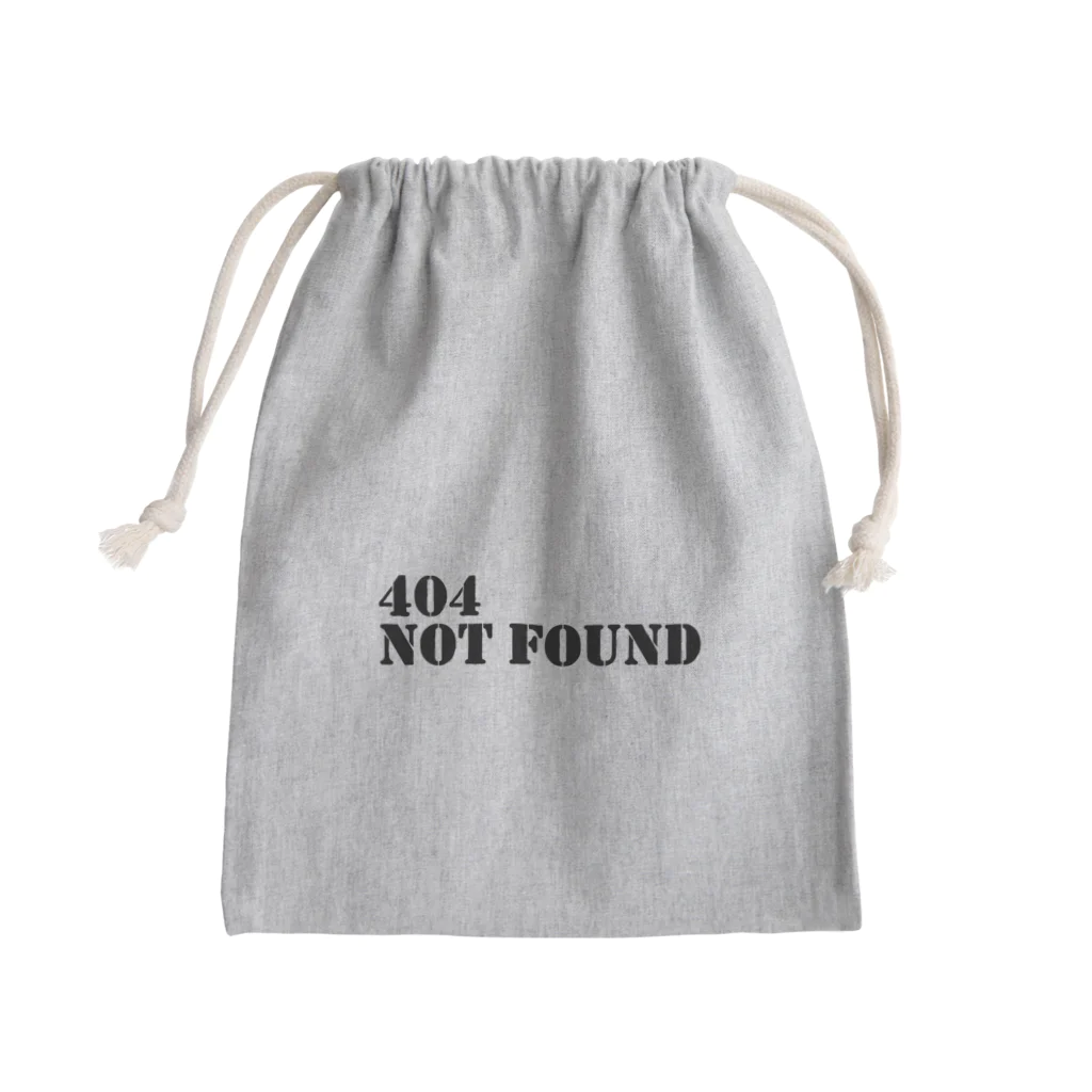 山猫雑貨の404 not found Mini Drawstring Bag