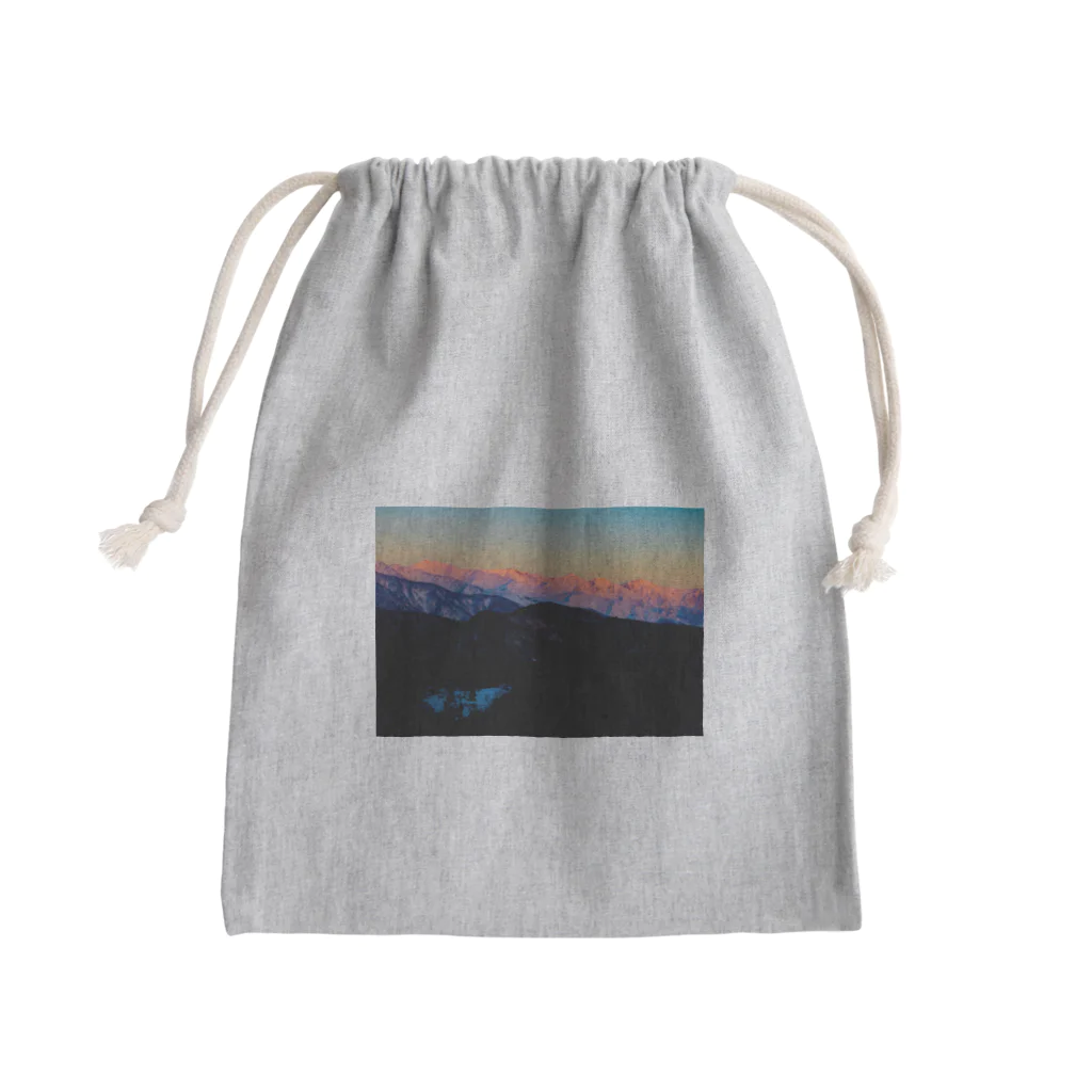 seaのモルゲン北アルプス Mini Drawstring Bag