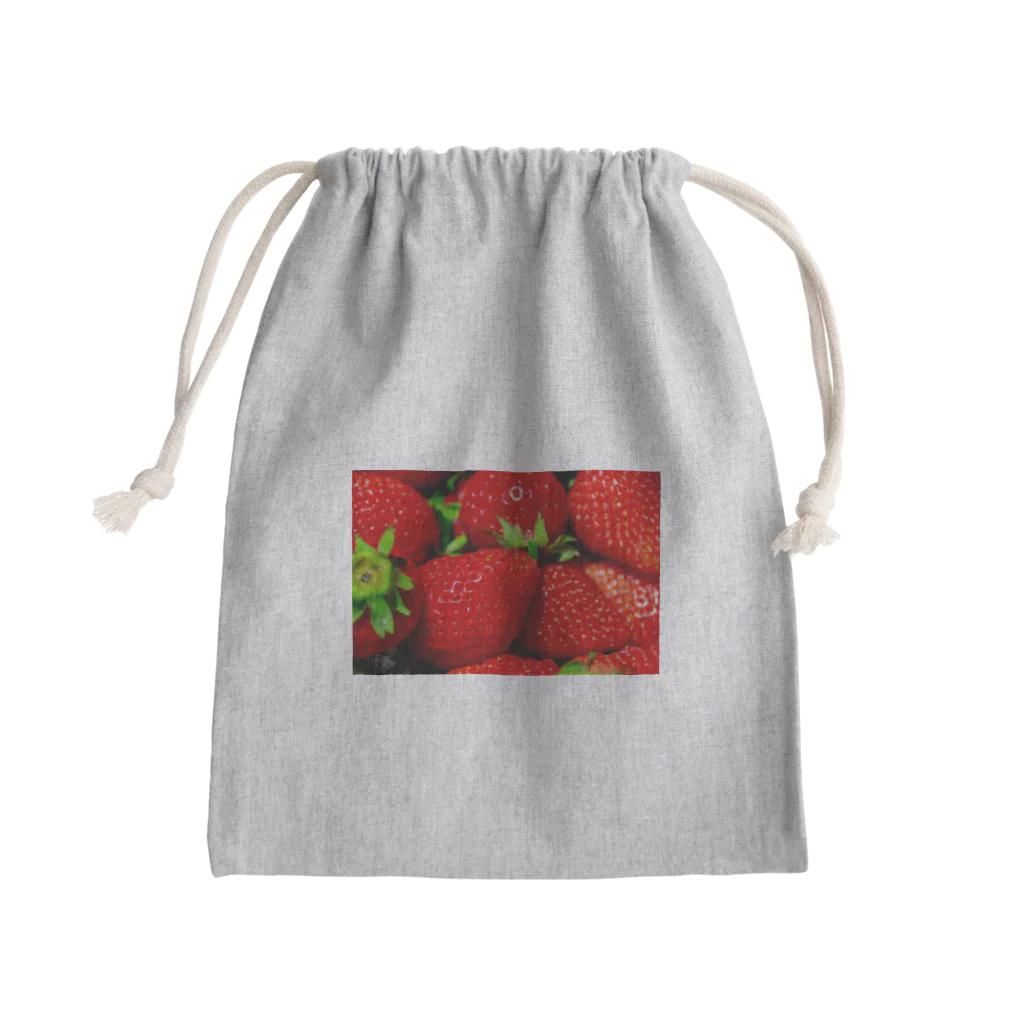 SyusuIの苺盛り Mini Drawstring Bag