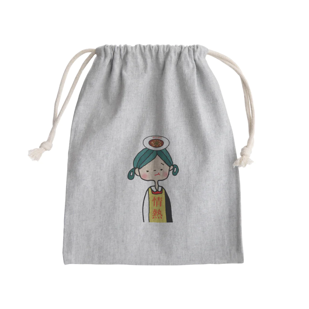 頭に乗せちゃいました。の蒙古斑店ひめこ Mini Drawstring Bag