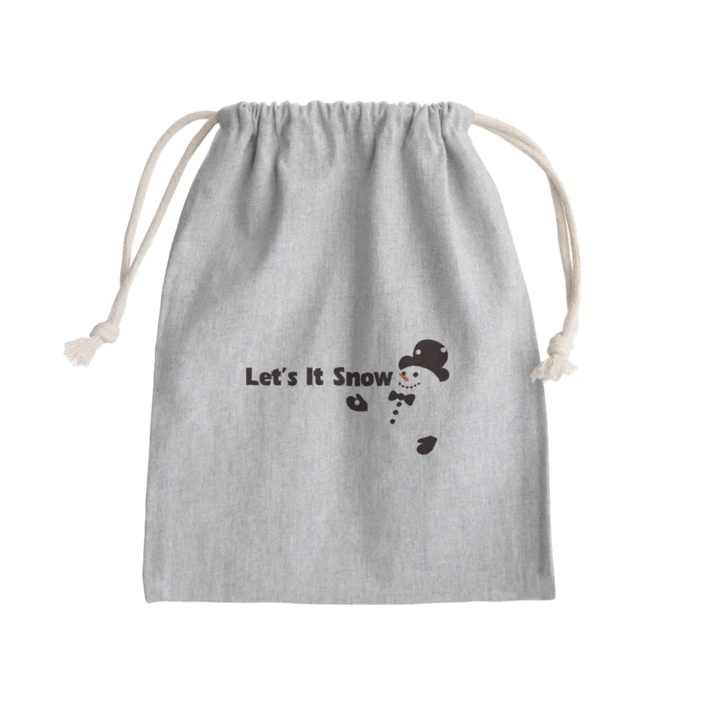 キッズモード某のLet it snow Mini Drawstring Bag