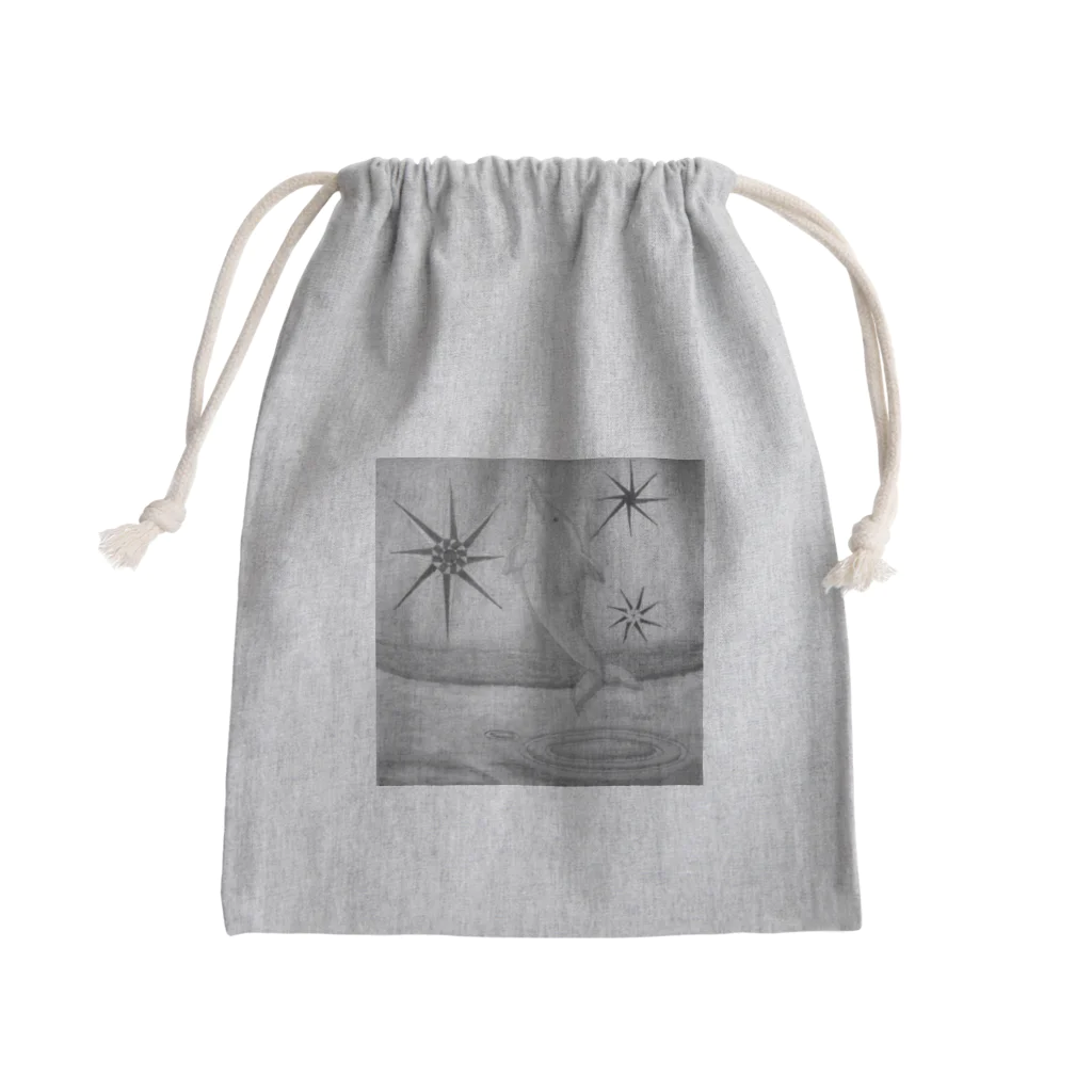 39Sのイルカ飛ぶ！ Mini Drawstring Bag