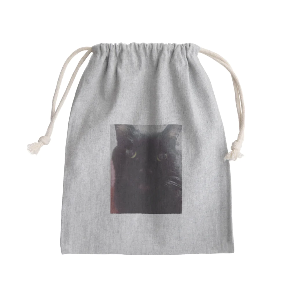 黒猫sceneryの黒猫のミニクロくん Mini Drawstring Bag