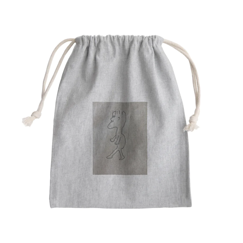 気まぐれ女の子の顎のでてるおじさん Mini Drawstring Bag