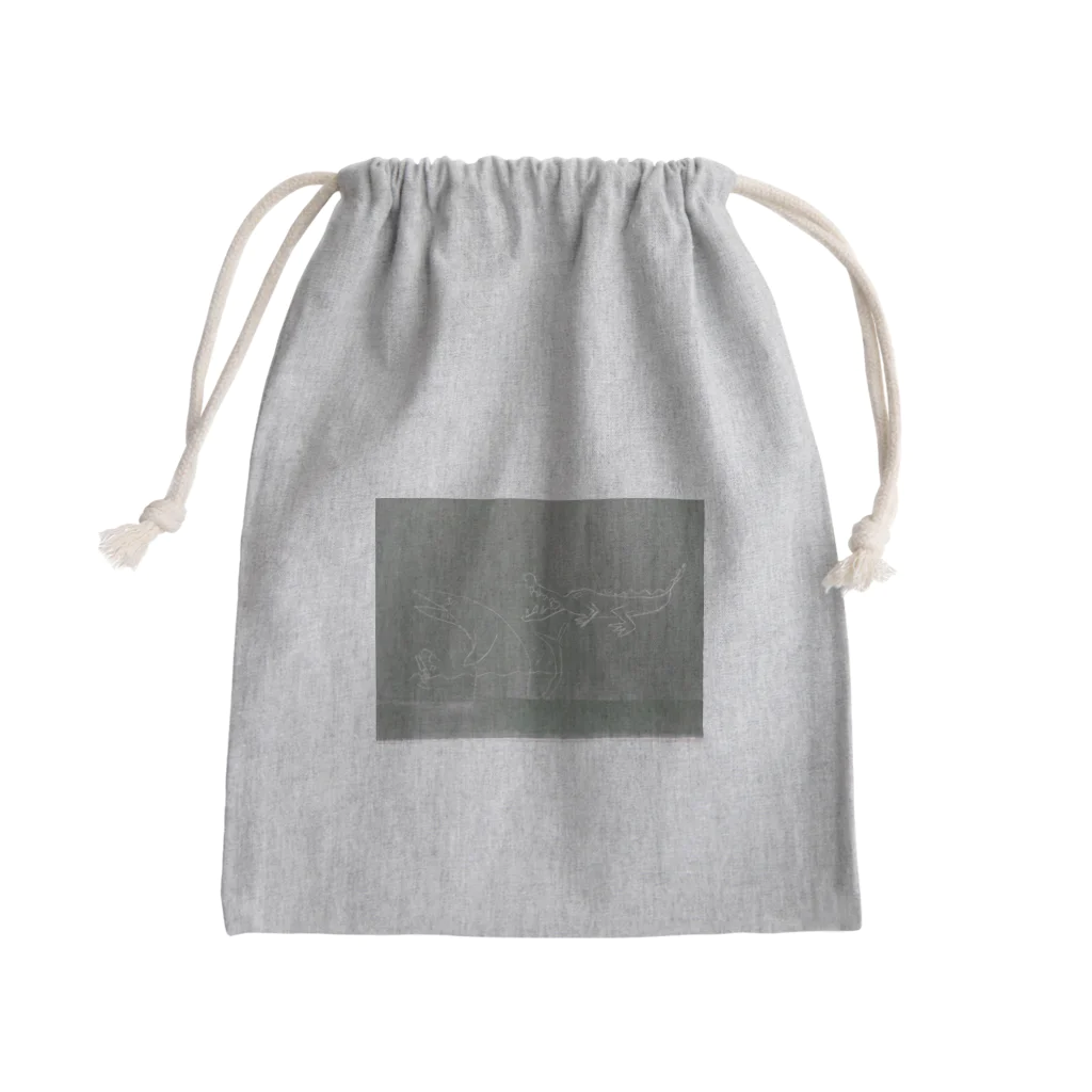 響屋のチョークアートわにくん&魚竜くん Mini Drawstring Bag