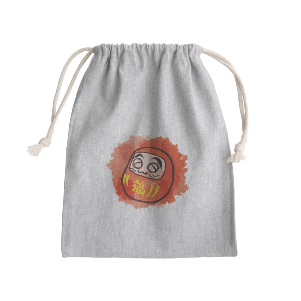 ぽかぽか屋のニコニコのダルマちゃん Mini Drawstring Bag