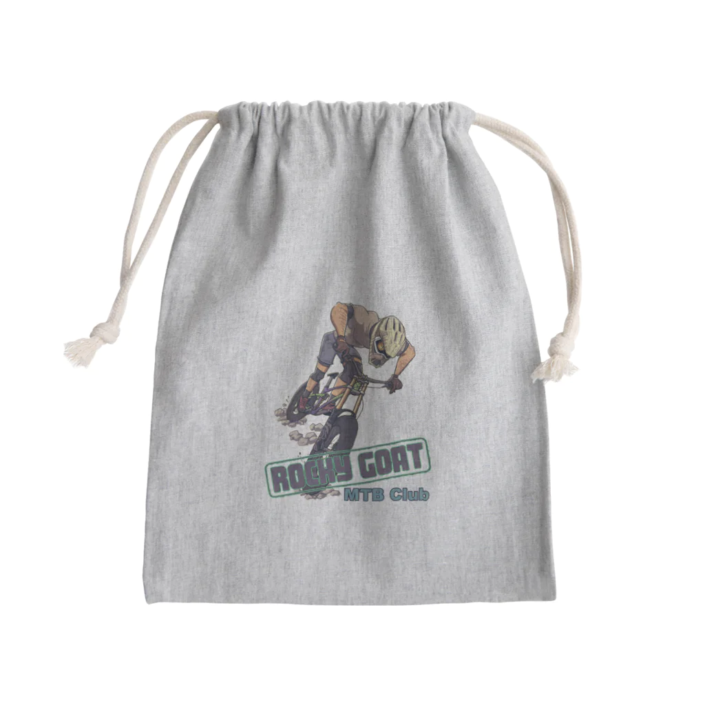 nidan-illustrationの"ROCKY GOAT" Mini Drawstring Bag