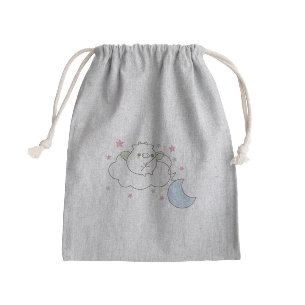 Boo!の豚ドラゴン Mini Drawstring Bag