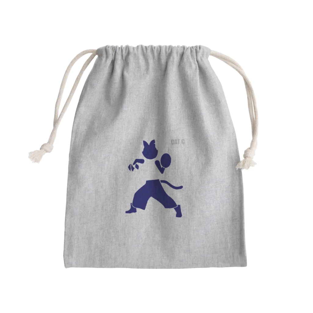 キャットＣのこうじょうけんがくのピクトグラムキャットC Mini Drawstring Bag