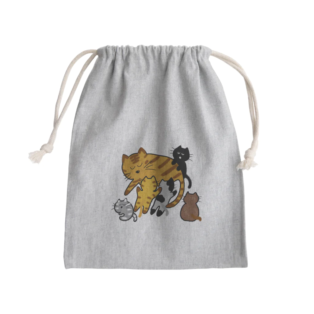 それいゆの（新）仲良し親子シリーズ(猫さん) Mini Drawstring Bag