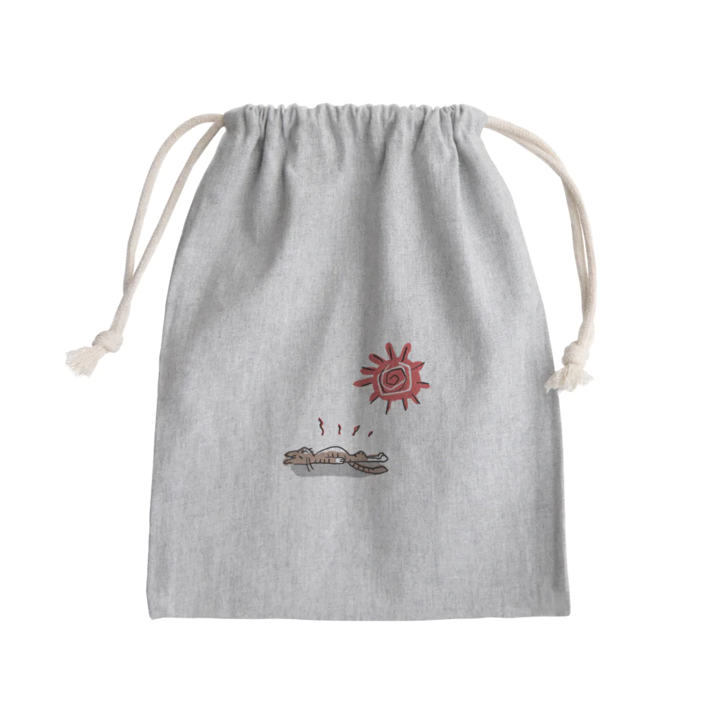 猫月のゆるっとショップの猫もあっついいいい Mini Drawstring Bag