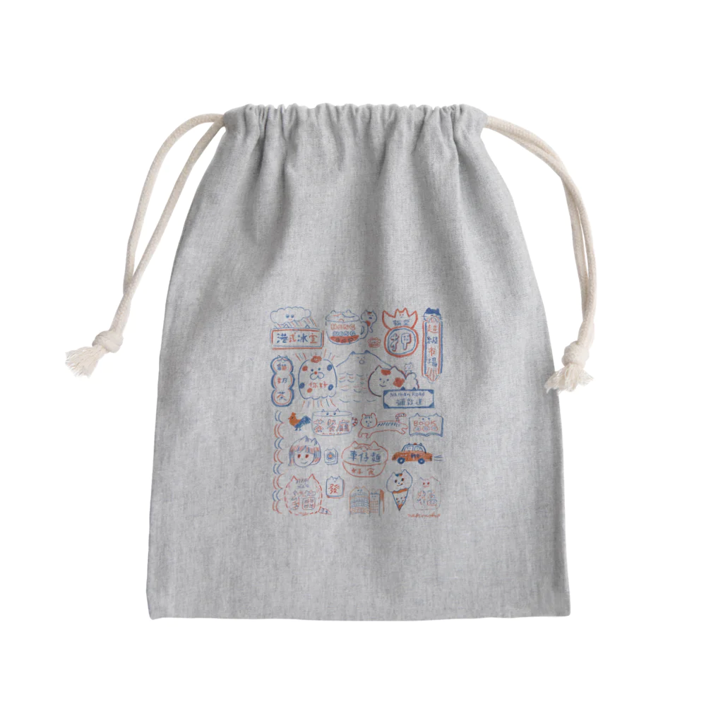 NEKONOKOの猫香港看板 Mini Drawstring Bag